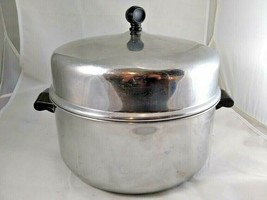Vintage Farberware 6 Qt Stainless Steel Stock Pot Dutch Oven With High Dome Lid - £39.95 GBP