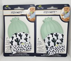 2 Itzy Ritzy Teething Happens Teether Mitts Cactus NEW! image 2