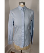 James Perse 1 S Blue Cotton Blend Long Sleeve Button-Front Shirt Top Italy - £34.52 GBP