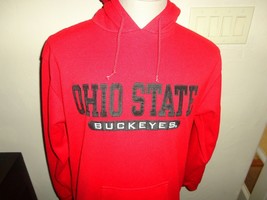 Sewn Red Ohio State Buckeyes NCAA Hooded Hoodie Sweatshirt Adult M New w... - £25.30 GBP