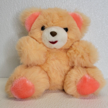 Vintage Soft Things Inc. Orange Bear Plush Soft Cute Stuffed Animal - £16.63 GBP