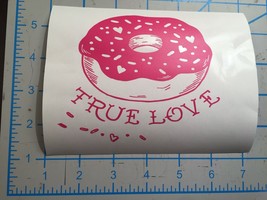 True Love Donut|Death Before Decaf |Rockabilly |Tattoo |Style|Vinyl|Decal - £3.15 GBP