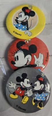 6 Disney Mickey Minnie Mouse Mini Button Pins Set Lot New Backpack Jacket Hat Item image 3