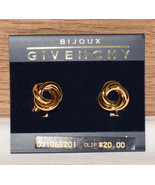 Vintage Givenchy Bijoux Paris Gold Love-Knot Clip-On Earrings New Old Stock - £19.94 GBP