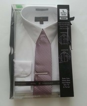 Valerio Garati Men Dress White Shirt with Tie and Tie Bar 16-32/33 NWT   - £30.97 GBP