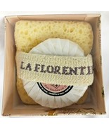 La Florentina Peony Rose Soap &amp; Sponge Set Made in Italy  - $30.02 CAD