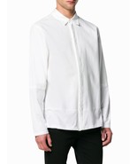 HELMUT LANG Mens Long Sleeve Shirt Jersrey Combo LS White Size XL I02HM503 - £143.30 GBP
