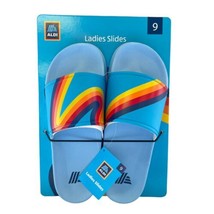 Aldi 2023 NEW Gear Capsule Collection Ladies&#39; Slides Light Blue Size 9 NWT - £18.64 GBP