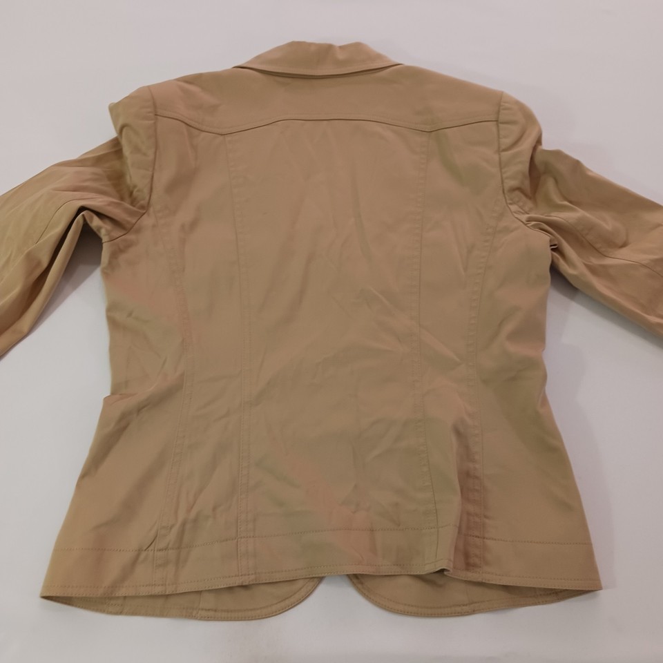 Body By Victoria Women’s Tan/Beige Cotton Blend Button Jacket Coat Size 6 Item image 15