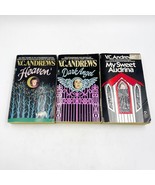 Lot 3 Vintage VC Andrews softcover Books Heaven Dark Angel My Sweet Audrina - £15.66 GBP