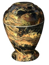 Large 235 Cubic Inch Georgian Vase Antique Gold Cultured Marble Cremation Urn - £220.61 GBP