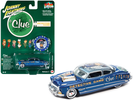 1951 Hudson Hornet Blue Metallic &quot;Vintage Clue Mrs. Peacock&quot; with Poker Chip Col - £16.93 GBP