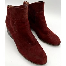 Lucky Brand womens Lahela rust brown suede zipper ankle booties size 6M - $9.49