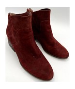 Lucky Brand womens Lahela rust brown suede zipper ankle booties size 6M - $13.34 CAD