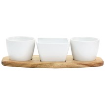 Gibson Elite Gracious Dining 4 Piece Fine Ceramic Tidbit Dish Set with A... - $50.54