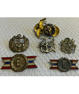 Marked SS .925 Medical US Naval Army Quartermaster VFW Auxiliary Lapel Pins - $69.95