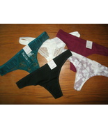 NEW Bundle Lot of 5 Womens Auden Thong Panties Underwear Ladies sz M 8/10 - £11.31 GBP