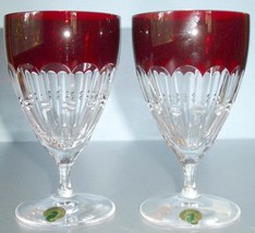 Waterford Mixology Crystal Talon Red Top Stemmed Goblets 2 PC. Set #1644... - $245.90