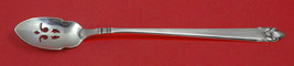 George II By Watson Sterling Silver Olive Spoon Pierced Long 7 1/2&quot; Custom Made - £62.01 GBP