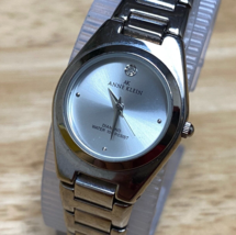 Anne Klein Quartz Watch 10/7391 Women 30m Diamond Silver Tone New Battery 6 3/4&quot; - $18.99