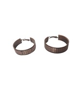 Vintage Boho Copper Tone Metallic Hoop Earrings Womens Costume Jewelry - $12.88