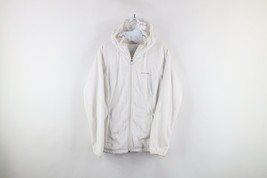 Columbia Womens Medium Distressed Spell Out Fuzzy Shag Fleece Full Zip H... - $17.77