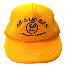 Vtg 1970 Ak-Sar-Ben 50 Years Thoroughbred Tradition Snapback Trucker Hat... - $9.22