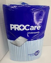 2X PROCare Underpads 21&quot; x 34&quot; Packs of 50. SEALED. 100 Total Underpads New - £23.48 GBP