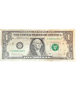 $1 Dollar Bill Fancy Serial 48084342, Troy, Michigan ZIP code: 48084 - £7.85 GBP