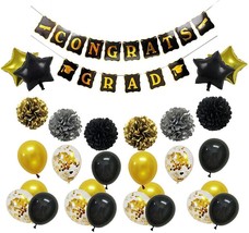 Congrats Balloons for Graduation Decorations, 29 Pieces Confetti Latex B... - $19.34