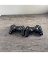 Lot Of 2 Authentic Sony Playstation 3 PS3 OEM Dualshock Black Controllers - $46.03 CAD