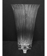 Striking Vertical Ribbed Crystal Vase  - £47.90 GBP