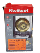 Kwikset Deadbolt Polished Brass - $14.50