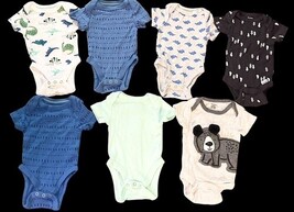Newborn Baby Clothes Lot 18 Pc Bodysuits Sleepers Honest Gerber Unisex C image 6