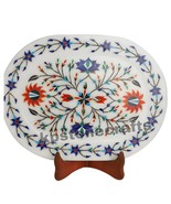 Exclusive Elliptical Marble Inlay Plate – 12 Inch x 9 Inch - $317.06