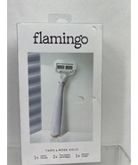 Flamingo Rose Gold S 5-blade Razor &amp; Replacement Cartridge Taro COMBINESHIP - $12.24 CAD