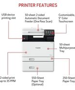 Canon ImageCLASS M753CDW Color Laser All in One   5455C010 - $633.22 CAD