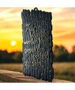 Vtg German Kitschy All Desires Become Small Compared To Being Healthy Sign - $20.33 CAD