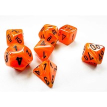 Chessex Manufacturing Vortex: Mini-Polyhedral Orange/black 7-Die Set - £7.86 GBP