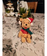 NWT Mouseketoys 8&quot; Winnie The Pooh Santa Hat Christmas Mini Bean Bag Plu... - $171.25 MXN
