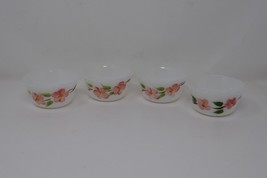 Anchor Hocking Fire King Gay Fad Peach Blossom 6 oz Custard Dishes #424 - £20.02 GBP