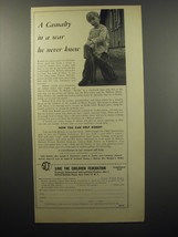 1955 Save the Children Federation Ad - A Casualty in a war he never knew - £14.46 GBP