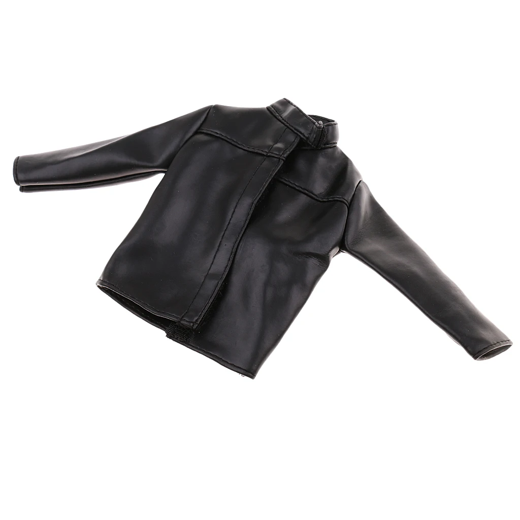 1:6 Black PU Leather Jacket Coat Clothes for 12 inch Male Action Figure ... - £13.46 GBP+
