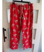 Aero Christmas Red Bulldog Pajama Pants Size S Women&#39;s - $23.71 CAD