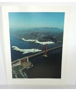 F-101 Voodoos Over The Golden Gate Bridge USAF Print US Air Force 22&quot; x 17&quot; - £23.96 GBP