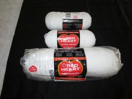 4  - 8 oz. RED HEART SUPER SAVER 4 Med. #311 WHITE Acrylic Yarn - $16.00