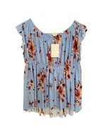 We The Free Blue Sky Combo Floral Top Cottagecore NWT - $38.91 CAD