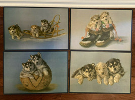 Malamute Puppy Place Mats Josephine Crumrine Liddell Alaska Artist - £35.61 GBP