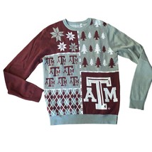 Texas A&amp;M Forever Collectibles Maroon Gray Ugly Christmas Sweater Size L - $36.22