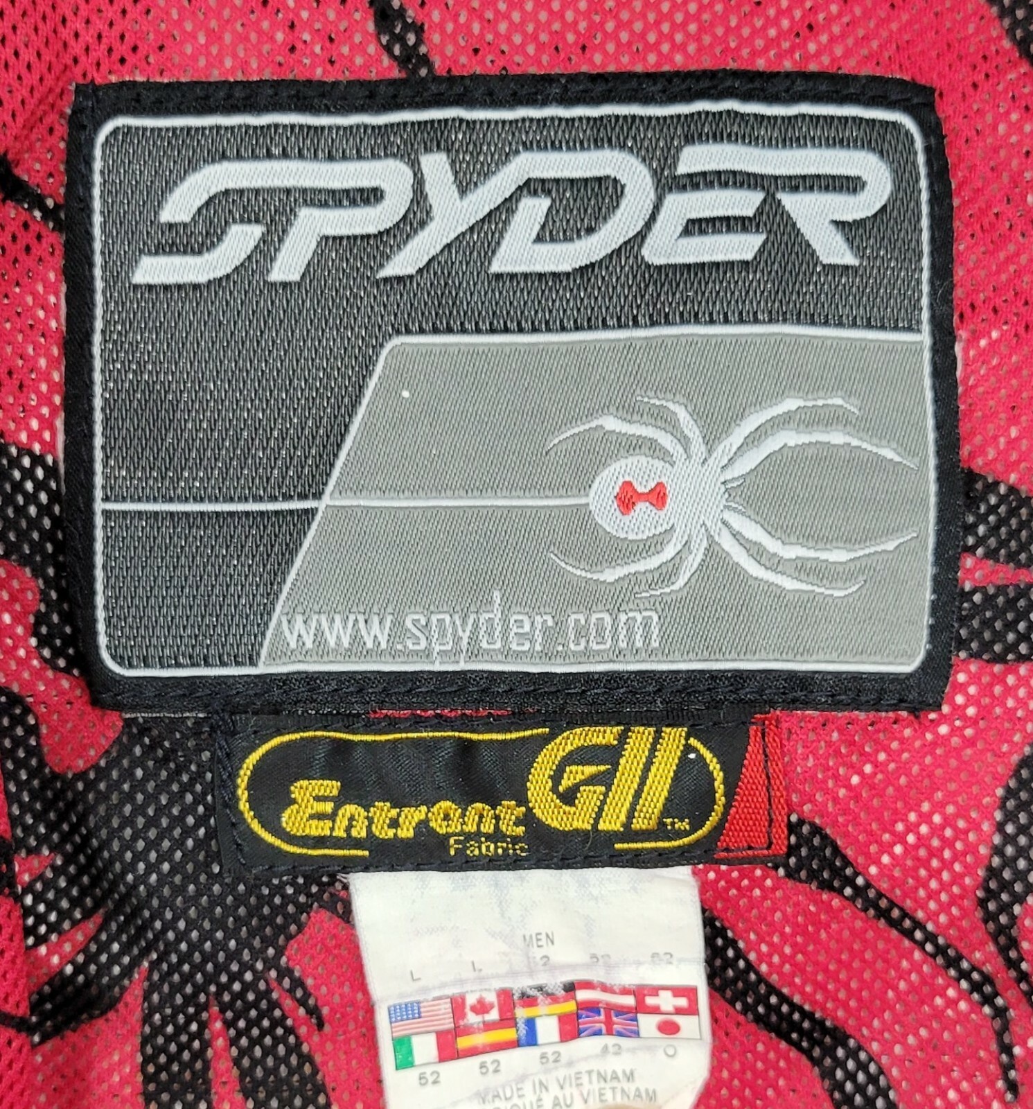 V) Vintage Men's Spyder Entrant GII Gray Jacket  with Zip-In Black Fleece Large Item image 10